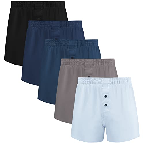 5Mayi Caleçon Boxer Homme Coton Woven Boxers Lot de sous-vêtements Homme Mens Boxers Underwear M Cover