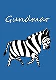 Gundmar: individualisiertes Malbuch / Notizbuch / Tagebuch - Zebra - A4 - blanko