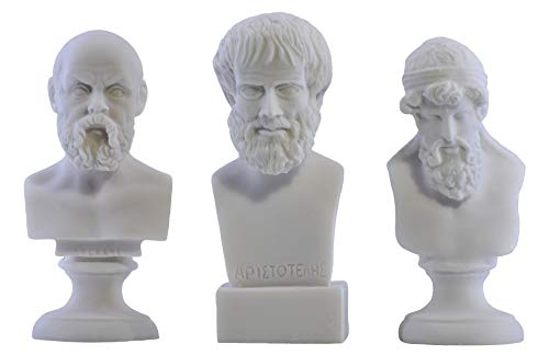 Socrates Aristotle Plato Greek Philosopher Bust Head Statue Sculpture