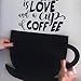 Chalkboard Coffee Wall Decals Quotes for Kitchen - Perfect Blackboard Coffee Lovers Gift Stickers - Best Fridge Cup Vinyl Art with Bonus!