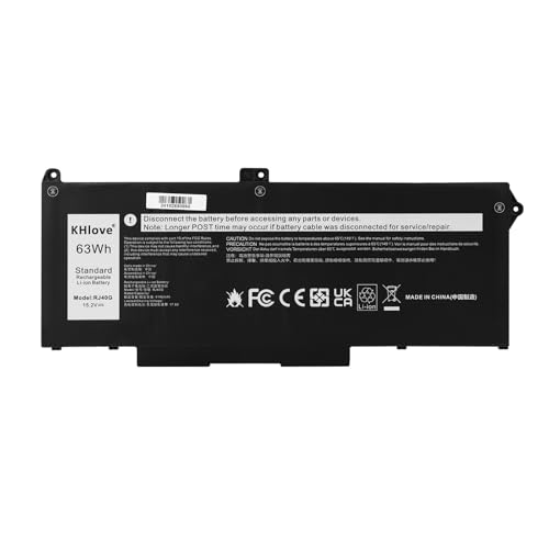 KHlove 63Wh RJ40G Laptop Battery for Dell Precision 15 3560 Latitude 14 5420 Latitude 15 5520 Series P137G P137G001 P104F P104F001 P104F002 005R42 075X16 01 K2CF WWWY9DX 0WK3F1 0M3KCN Notebook Battery