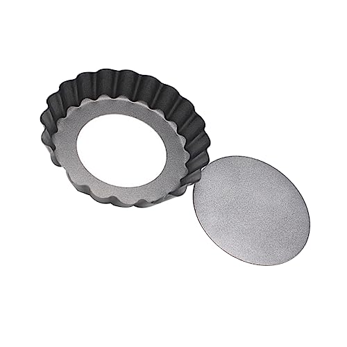 SOLUSTRE 2 Pcs Non Stick Mini Tart Pan Round Baking Tray with Removable Bottom for Easy Cake and Bread Making Portable Baking Mold and present Giving