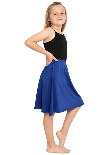 Image of STRETCH IS COMFORT Girls Skirts Flowy A Line Knee Length and Ankle Length | Elastic Waist, Kids School Skirt, Girls Maxi Skirt, Black Skirt For Girls, Faldas Para Ninas, Girls Long Skirt, Long skirts