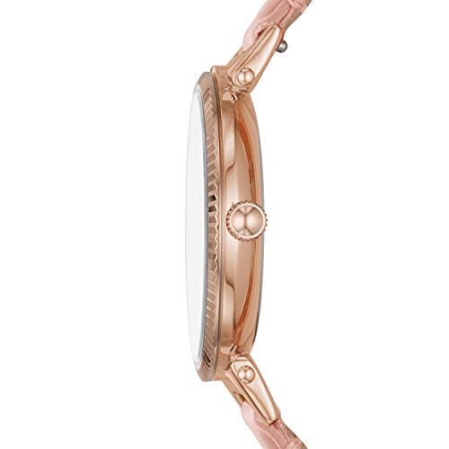 Fossil Women's Daisy Quartz Stainless Steel And Leather Three-Hand Watch, Color: Rose Gold, Blush Pink (Model: Es4794) #TOP2