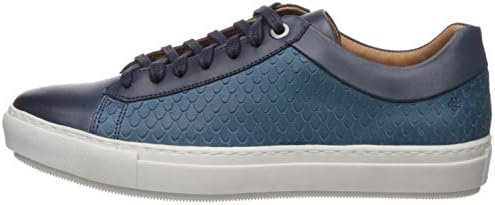 Brothers United Men's Genuine Leather Made in Brazil Luxury Fashion Sneaker, navy nappa/Blue serpent, 12 M US | Image 7