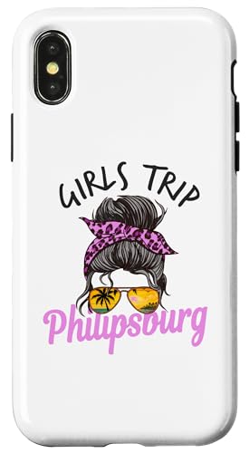 �}�b�`���O�K�[���Y�g���b�v �t�B���b�v�X�o�[�O ���G�Ȕ��̂��c�q �X�}�z�P�[�X iPhone X/XS �p