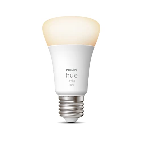Philips Hue White E27 LED Leuchte 1-er Pack (806 lm), dimmbare LED Lampe für das Hue Lichtsystem mit warmweißem Licht… – Ansicht 3