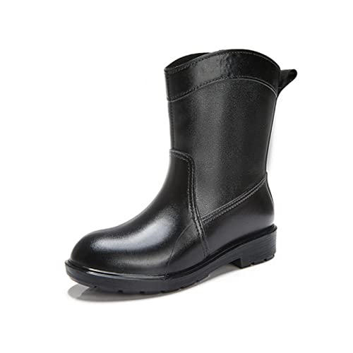 SAOEUJE Zapatos de lluvia de moda para las mujeres deslizarse en el tobillo botas de lluvia plataforma antideslizante botas de lluvia jardín galoshes mujer trabajo botas de goma nuevo Cover
