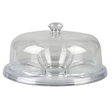 Acrylic Cake Dome 5 in 1 Multi-functional Cake Stand, Chip & Dip Server, Punch Bowl, Footed Serve Bowl - BPA-Free, Shatter-Resistant, Dishwasher Safe, Clear, 12.25-Inch Diameter