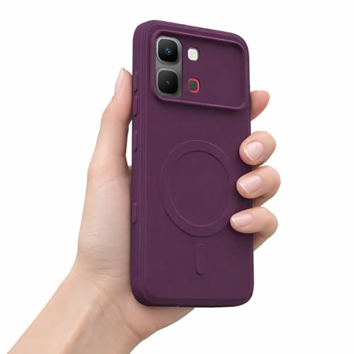Image of Back Cover Infinix Note Edge 5G | MagFit Ring Design (Non-Magnetic) | Shockproof Case | Anti-Slip Grip | Raised Camera Edges | Slim Protective Case for Infinix Note Edge 5G (Purple)