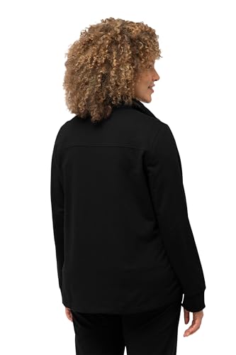 Sudadera mujer negra cómoda para proteger el cuello del frío 2