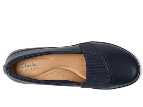 Clarks Clarks Collection Women's Kaetlyn Rhea Loafer, Navy Leather, 8.5 W US