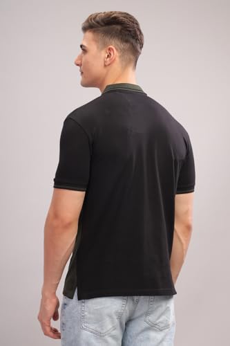 Image of ADRO Men's 100% Cotton Regular Fit Polo T-Shirt