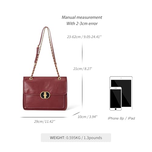 Cnoles Crossbody Bags for Women Fashion Leather Shoulder Bag with Chain Strap Trendy Clutch Satchel bag Ladies Purse3