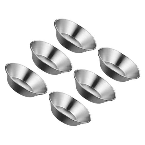 Holibanna 6個 アルミ製タルト型 ノンスティック加工 簡単お手入れ オーブン 食洗機対応 ケーキ エッグタルト マフィン作りに ベーキングツー