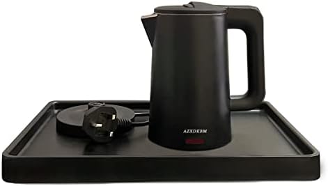 Electric Kettles 1000W, 0.8L Stainless Steel Kettle, Anti-Scalding Double-Walled Design with Cool Touch, Boils Quickly & Boil Dry Protection, Ideal for Home, Office, Hotel (Without Tray)