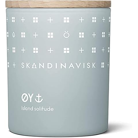 Skandinavisk ØY 'Island' Scented Candle with Wood Lid Cover