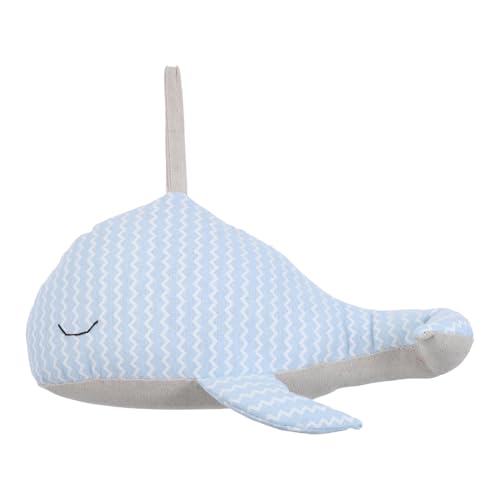 Butée de porte baleine en tissu bleu clair lestée pour l'intérieur de la maison