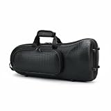 Simhoa Brass Case Trumpet Carrier Hard Shell Instrument Bag Shoulder Strap Zippered Closure Oxford Cloth...