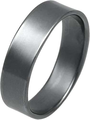 [新宿銀の蔵] ブラック プレーン シルバー925 リング 幅5mm 平打ち 21号 メンズ 指輪 いぶし 燻し 黒 シンプル