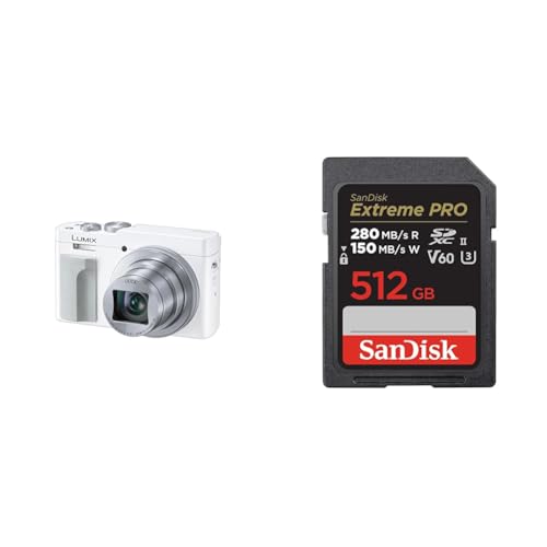 パナソニック (Panasonic) コンパクト デジタル カメラ 高倍率ズーム 光学30倍 LUMIX DC-TZ99-W + 【 サンディスク 正規品 】 SanDisk SDカード 512GB SDXC Class10 UHS-II V60 読取最大