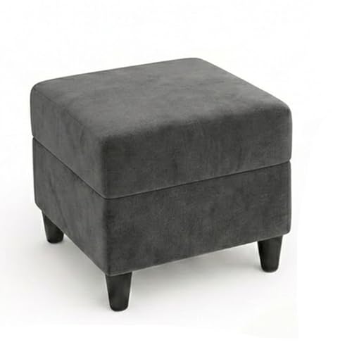 Image of Cavona 5 Seater L Shape Sofa Set with Movable Ottoman | Flexible Layout | Luxury Velvet Suede Fabric | Modern Living Room Sofa | Dark Grey