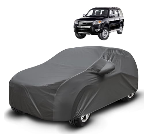 Image of Auto Hub Waterproof Car Cover Compatible with Endeavour (Model : 2015-2018) with Mirror Pockets, Soft Cotton Lining, Endeavour Car Cover Waterproof, Grey