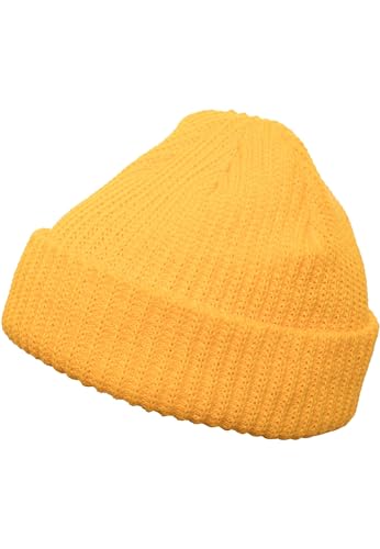 Flexfit Strickmütze Rib Beanie, Gold, One Size, 1502RB