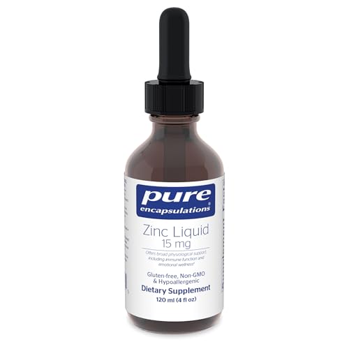 Pure Encapsulations Zinc Liquid 15 mg | Zinc Gluconate Hypoallergenic Supplement for Immune Support* | 4 fl. oz.