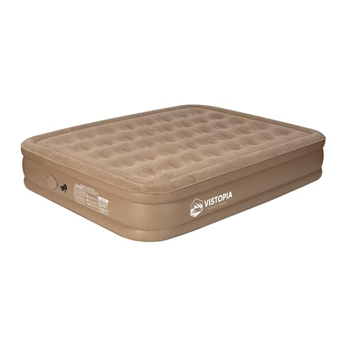 Vistopia Queen Size Camping Air Mattress Free Charging with USB Rechargeable Built in Pump,...