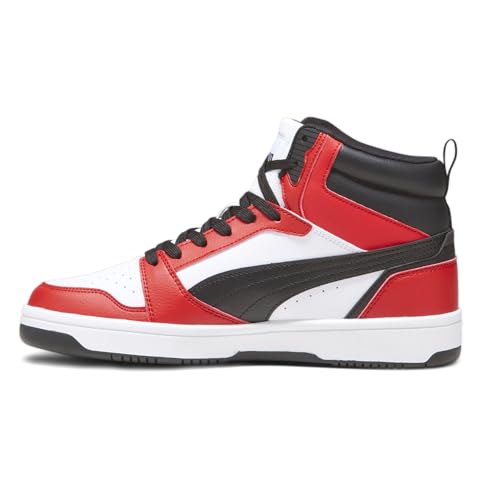 PUMA Mens Rebound V6 Basketball Sneakers Shoes - Red, White3