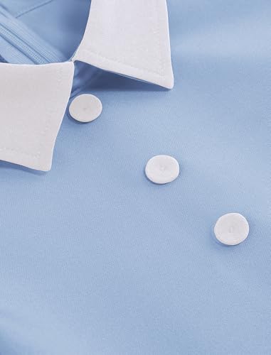 40s 50s Dress for Kids 1950s Dresses for Girls Collar Rockabilly Audrey Hepburn Prom Tea Party Cocktail Swing Dress with Belt4