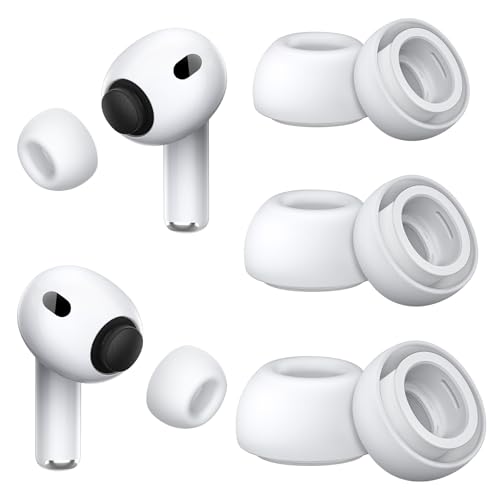 Foam-Infused Ear Tips Replacement Compatible with AirPods Pro 3 (2025) Superior Comfort Enhanced Noise Cancellation Secure Fit Excellent Sound Quality (S/M/L 3 Pairs)