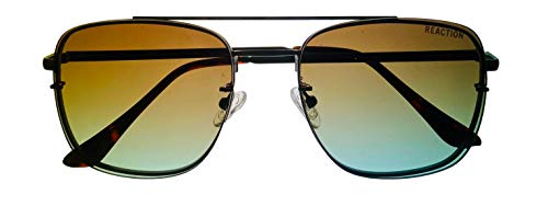 Kenneth Cole Reaction Mens Satin Gunmetal Rimless Front Mount Sunglass, Gradient Lens KC1399. 8F4