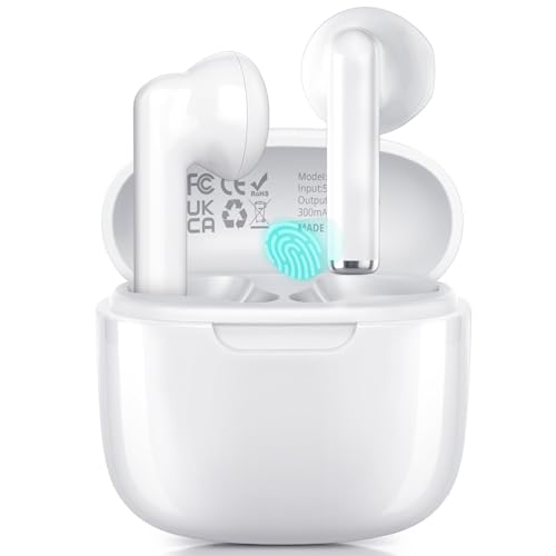 Cuffie Bluetooth, Auricolari Bluetooth 5.3 con Stereo HiFi Immersivo, 46 Ore di Durata, Cuffie Wireless con Ricarica Rapida USB-C, Touch Control IP7 Impermeabili Cuffie Wireless