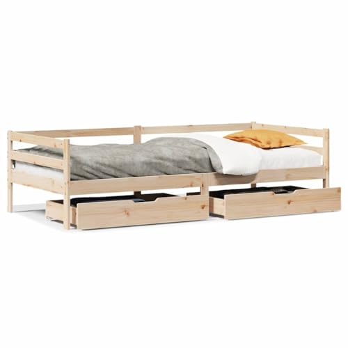 Kangmusi 3302051 - Cama de día con cajones (80 x 200 cm, madera maciza de pino)