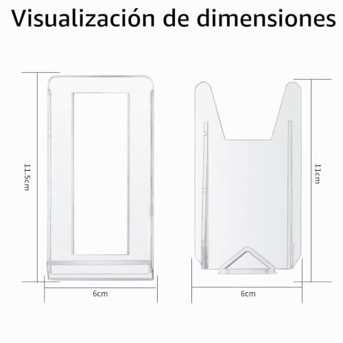 Miniatura 2 de 12 Pcs Soportes Para Placas, Soportes Para Platos Decorativos En Acrílico Transparentes, Soportes Espositori Caballete De Exhibición Regolabile Para Libros Marcos De Fotos Cd - 11,5x11x6 Cm