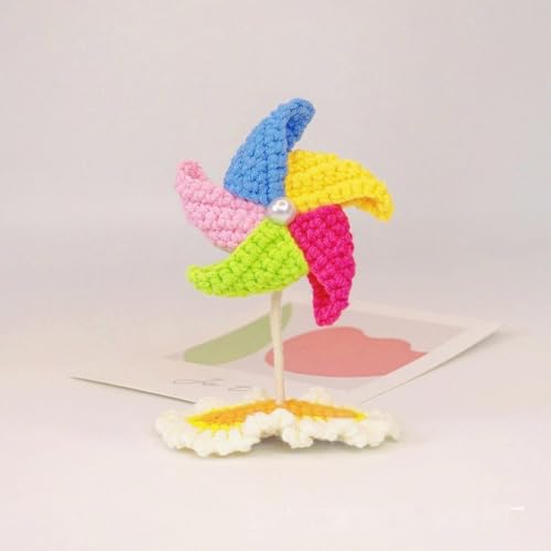 Pinza de cabello tejida a crochet colorida miniatura 2