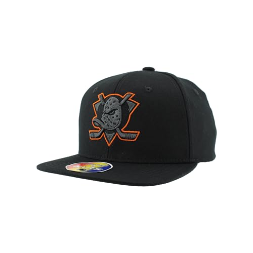 Anaheim Ducks NHL Officially Licensed Youth Adjustable Snapback Hat Flat Bill Z11 Black Element