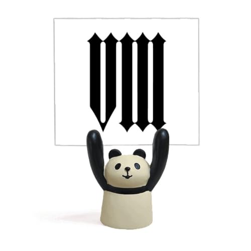 Porte-mémo panda en chiffre romain VIII noir pour ranger vos notes
