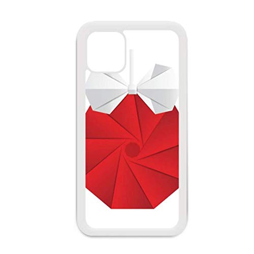 Coque iPhone 12 Pro Max origami de Noël blanc protection minimaliste haut de gamme