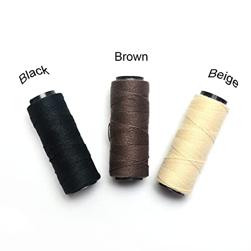 3 rollos de hilo marrón para tejer, 65 yards c/u miniatura 5