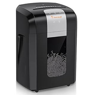 Bonsaii 12 Sheet 60 Minutes Paper Shredder, Heavy Duty Cross Cut Shredder for Home Office with Jam Proof System, Shreds CDs/Credit Cards, 4.2 Gallon Wastebasket?3S16 Evershred Pro? (B011KMTE62)