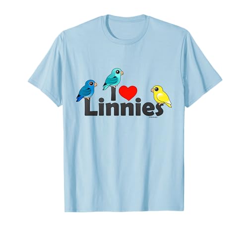 I Love Linnies T-Shirt for Lineolated Parakeet Lovers T-Shirt