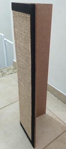 Combo com 2 Protetores de Parede Arranhador para Gatos, Sisal Natural, Canto de Parede, Bege e Preto
