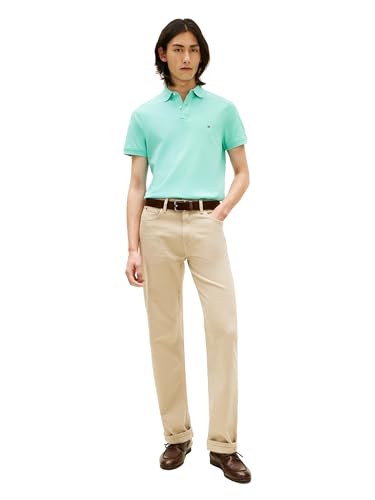 Image of Tommy Hilfiger Men's Short Sleeve Polo Shirts in Regular Fit With Stretch and Organic Pique Cotton