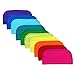 2 Ply Solid Flannel 8x8 Inches Set of 10 Rainbow Edging- Proudly Made in the USA!