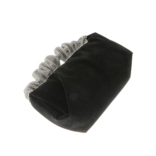 Pochette de soirée velours FOMIYES grand format téléphone sac main noir