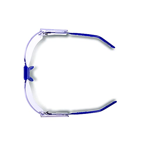 Gargoyles Performance Eyewear Men's Classic Shield Sunglasses, Blue Frame/Clear Lenses, 70mm