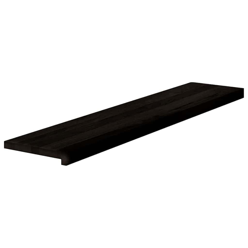 Stopnie schodowe 16 sztuk 120x25x2 cm lite drewno dębowe brązowo-czarne